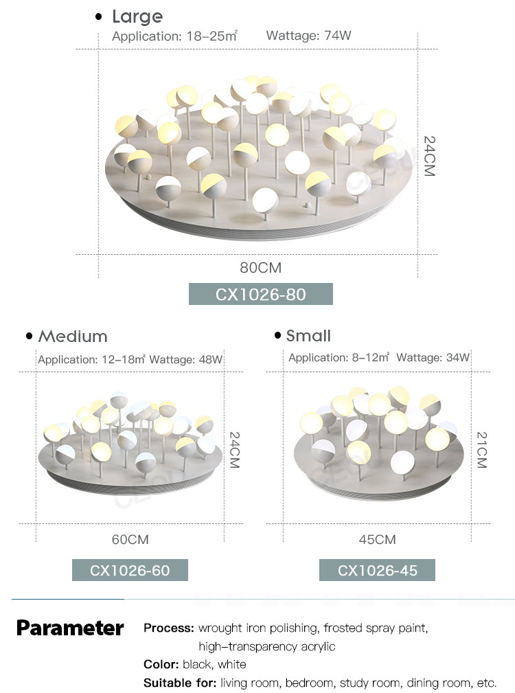 CEOU acrylic modern ceiling lights living room high quality for living room-4