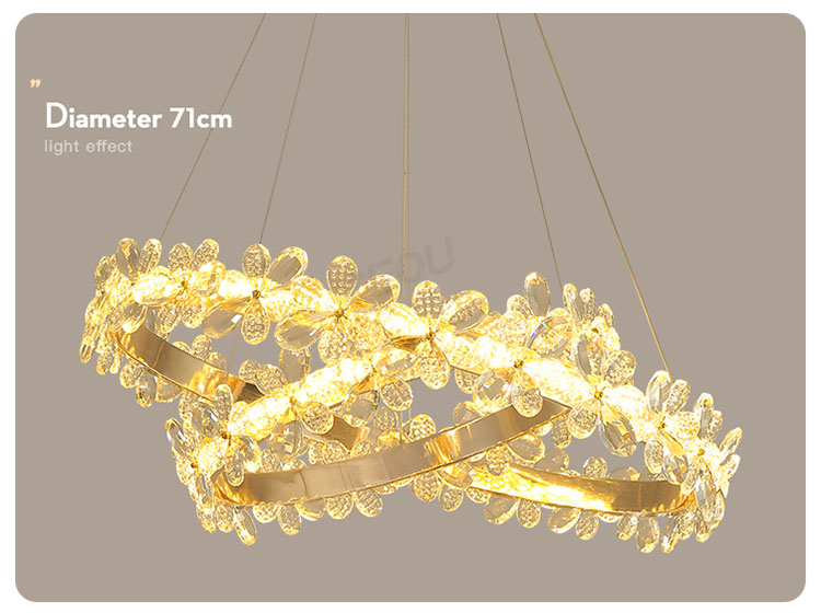 product-High quality flower shaped crystal chandelier pendant light CD1030-CEOU-img
